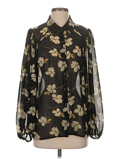 Pre-owned Cabi Long Sleeve Blouse In Black