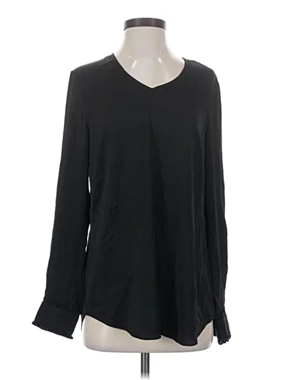 Pre-owned Cabi Long Sleeve Blouse In Black