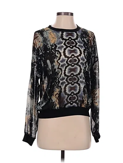 Pre-owned Cabi Long Sleeve Blouse In Black