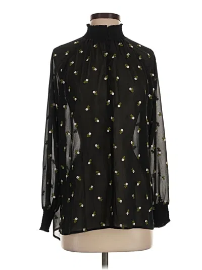 Pre-owned Cabi Long Sleeve Blouse In Black
