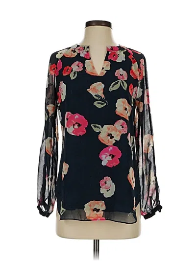 Pre-owned Cabi Long Sleeve Blouse In Black