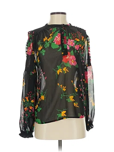 Pre-owned Cabi Long Sleeve Blouse In Black