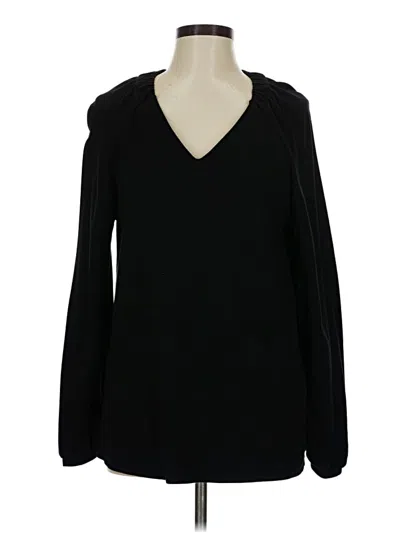 Pre-owned Cabi Long Sleeve Blouse In Black