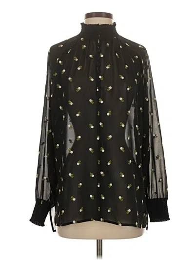Pre-owned Cabi Long Sleeve Blouse In Black