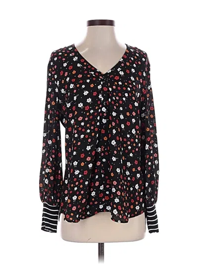 Pre-owned Cabi Long Sleeve Blouse In Black