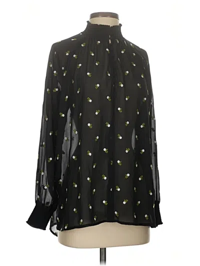 Pre-owned Cabi Long Sleeve Blouse In Black