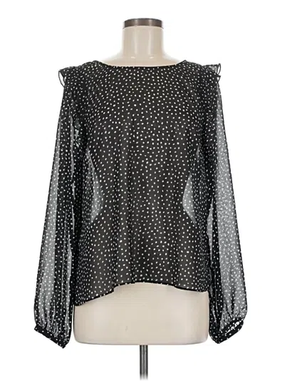 Pre-owned Cabi Long Sleeve Blouse In Black