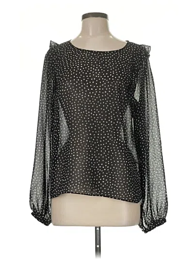 Pre-owned Cabi Long Sleeve Blouse In Black