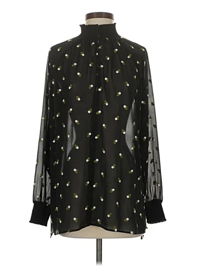 Pre-owned Cabi Long Sleeve Blouse In Black
