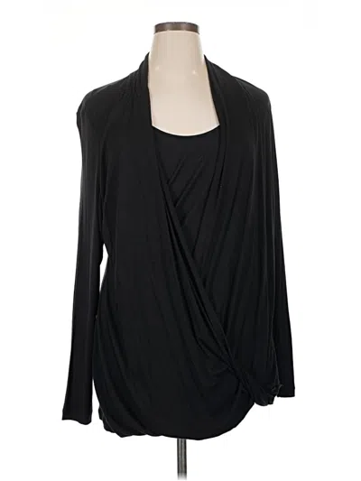 Pre-owned Cabi Long Sleeve Blouse In Black