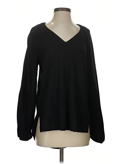 Pre-owned Cabi Long Sleeve Blouse In Black