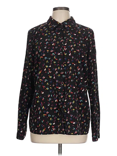 Pre-owned Cabi Long Sleeve Blouse In Black