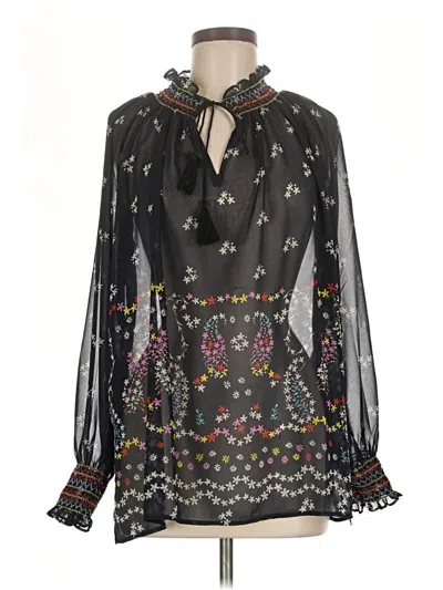 Pre-owned Cabi Long Sleeve Blouse In Black