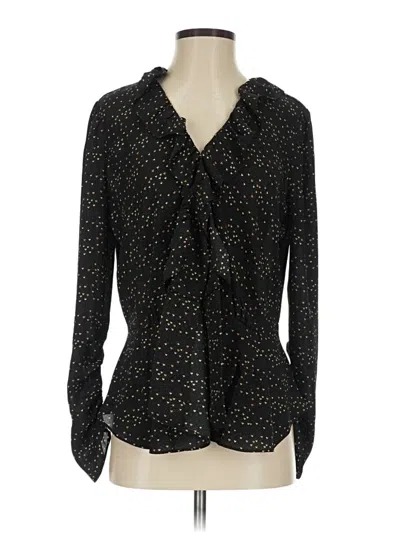 Pre-owned Cabi Long Sleeve Blouse In Black