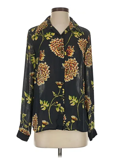 Pre-owned Cabi Long Sleeve Blouse In Black