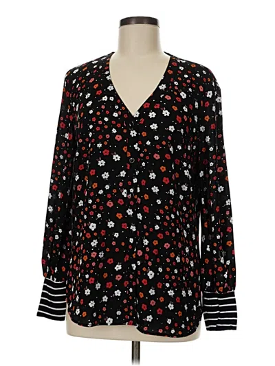 Pre-owned Cabi Long Sleeve Blouse In Black