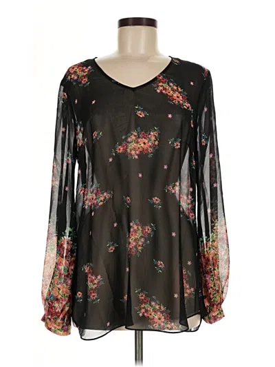 Pre-owned Cabi Long Sleeve Blouse In Black