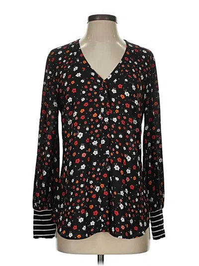 Pre-owned Cabi Long Sleeve Blouse In Black