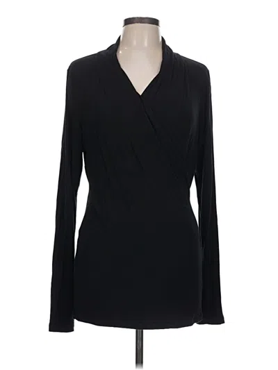 Pre-owned Cabi Long Sleeve Blouse In Black