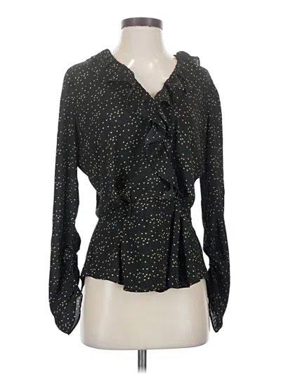 Pre-owned Cabi Long Sleeve Blouse In Black