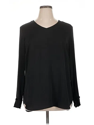 Pre-owned Cabi Long Sleeve Blouse In Black