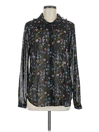 Pre-owned Cabi Long Sleeve Blouse In Black