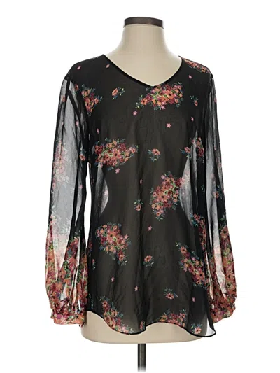 Pre-owned Cabi Long Sleeve Blouse In Black