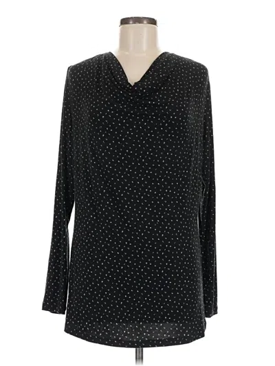Pre-owned Cabi Long Sleeve Blouse In Black