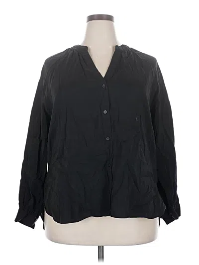 Pre-owned Cabi Long Sleeve Blouse In Black
