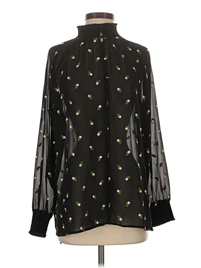 Pre-owned Cabi Long Sleeve Blouse In Black
