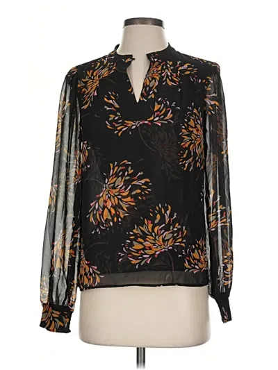 Pre-owned Cabi Long Sleeve Blouse In Black