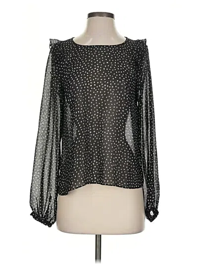 Pre-owned Cabi Long Sleeve Blouse In Black
