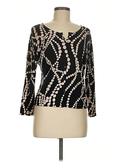 Pre-owned Cabi Long Sleeve Blouse In Black