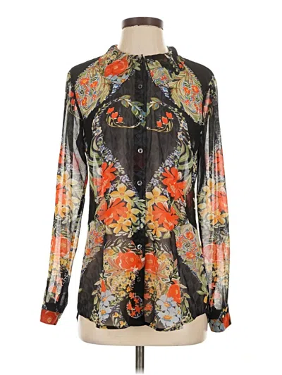 Pre-owned Cabi Long Sleeve Blouse In Black