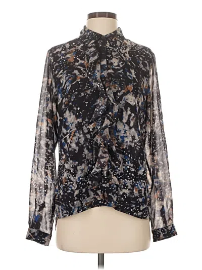 Pre-owned Cabi Long Sleeve Blouse In Black