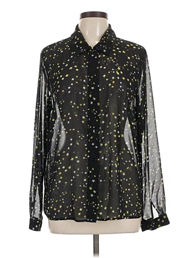 Pre-owned Cabi Long Sleeve Blouse In Black