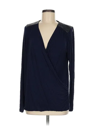 Pre-owned Cabi Long Sleeve Blouse In Blue
