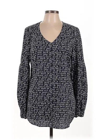 Pre-owned Cabi Long Sleeve Blouse In Blue