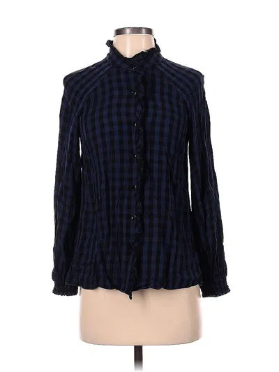 Pre-owned Cabi Long Sleeve Blouse In Blue