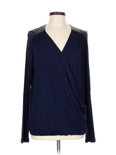 Pre-owned Cabi Long Sleeve Blouse In Blue