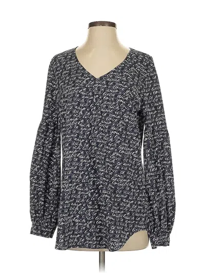 Pre-owned Cabi Long Sleeve Blouse In Blue