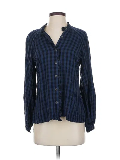 Pre-owned Cabi Long Sleeve Blouse In Blue