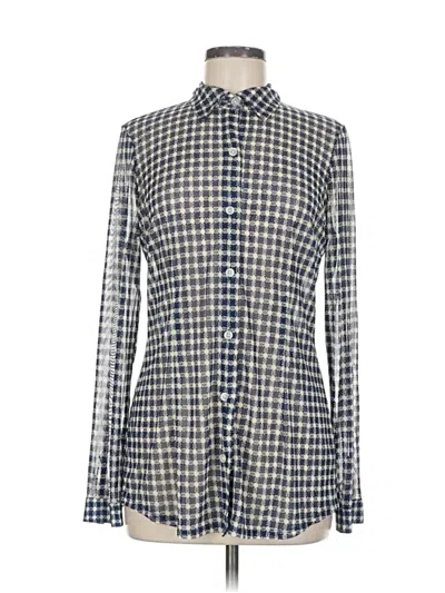 Pre-owned Cabi Long Sleeve Blouse In Blue