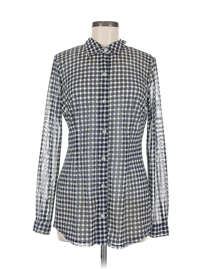 Pre-owned Cabi Long Sleeve Blouse In Blue