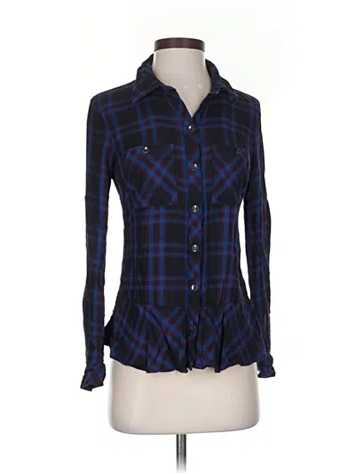 Pre-owned Cabi Long Sleeve Blouse In Blue