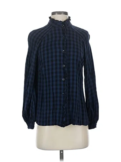 Pre-owned Cabi Long Sleeve Blouse In Blue