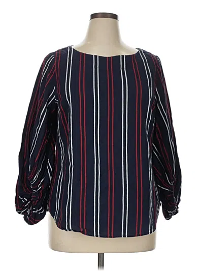 Pre-owned Cabi Long Sleeve Blouse In Blue