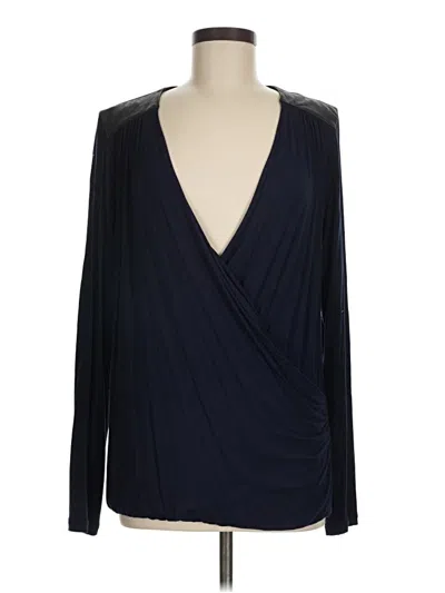 Pre-owned Cabi Long Sleeve Blouse In Blue