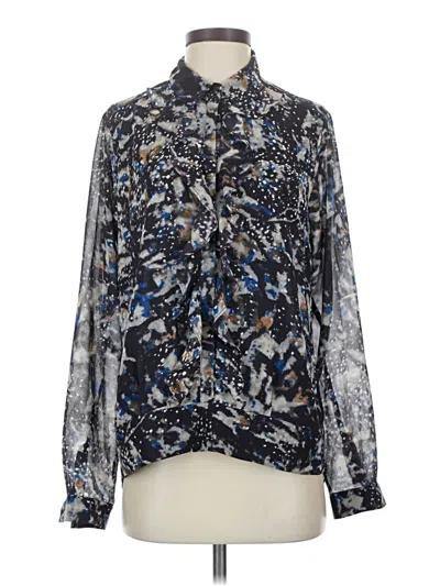 Pre-owned Cabi Long Sleeve Blouse In Blue