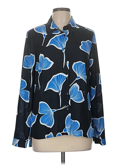 Pre-owned Cabi Long Sleeve Blouse In Blue